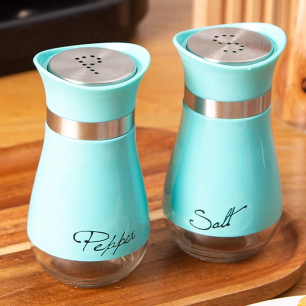 Add Flavor to Your Meals with 2-Piece Refillable Salt & Pepper Shakers Set - Stainless Steel Lid Container, 3.4oz Size, Perfect for Home Kitchen, Restaurant, and Picnic - Essential Kitchen Accessories