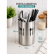 thumbnail image 3 of Porta Cubiertos de Acero Inoxidable 15.5 cm | Organizador para Cocina, Utensilios, Cucharas y Tenedores, 3 of 4