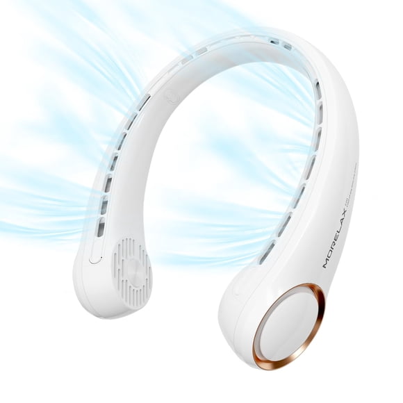 Ventilador de cuello Morelax sin aspas, recargable por USB, 3 velocidades, 4000 mAh
