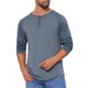 thumbnail image 4 of INSPIRE CHIC Camisetas de Hombre Manga Larga Raglán Casual Béisbol Henley Camisetas 2XL Azul Oscuro, 4 of 6