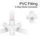 thumbnail image 4 of Uxcell Conector de 6 Vías de 1-1/4" para Muebles, Acoplamiento de Tubería de Grado de Construcción, Blanco, 4 of 7