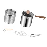 Magideal - Olla Para Freír, Olla Profunda, Utensilios De Cocina Prácticos, Cacerola Para Leche, Multifunción Con Tapa, Mini Sartén Para Saltear En Casa, Utensili Estilo C