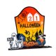 thumbnail image 4 of Calendario De Adviento De Halloween Acrílico Decoración Espeluznante Para La Entrada De La Sala De Estar Del Hogar Naranja, 4 of 5