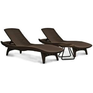 Juego De Reposeras Y Mesa Marrón Pacific Sun Keter Marron