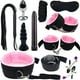 thumbnail image 1 of 1 Set Men's Handcuffs Eyes Blinder Whip Plush Sex Toys, 11pcs SM Tools Valentine's Day Gift, 1 of 3