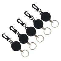 Bothyi - 5 Piezas Clip De Llavero Retráctil Extensible Split Ring Pull Recoil 60Cm