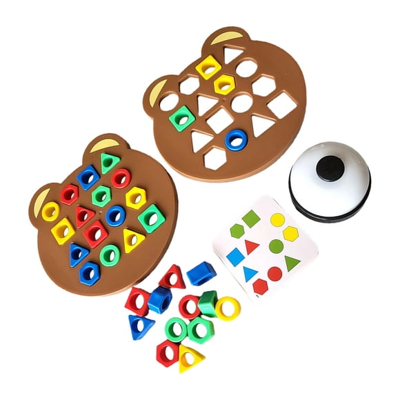 Juego De Combinación De Formas Bloques Match Puzzles Jigsaw Para Niñas Niños En Edad Preescolar Con Bell