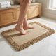 thumbnail image 2 of REGALWOVEN Alfombras de Baño Chenille Antideslizantes, Alfombra de Ducha Ultra Suave y Absorbente Beige 24" x 16", 2 of 6