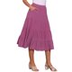 thumbnail image 4 of INSPIRE CHIC Falda Midi para Mujer Regreso a Clases Cintura Elástica Sólida Falda Acampanada en Línea A con Bolsillos Púrpura L, 4 of 6