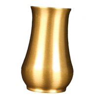 Magideal - Jarrón De Latón Con Arreglos Florales Minimalistas, Jarrón De Metal De 3,4 ""X 2,2"", Maceta Para Fiesta, Mesa De Comedor, Decoración Del Hogar, Regalo