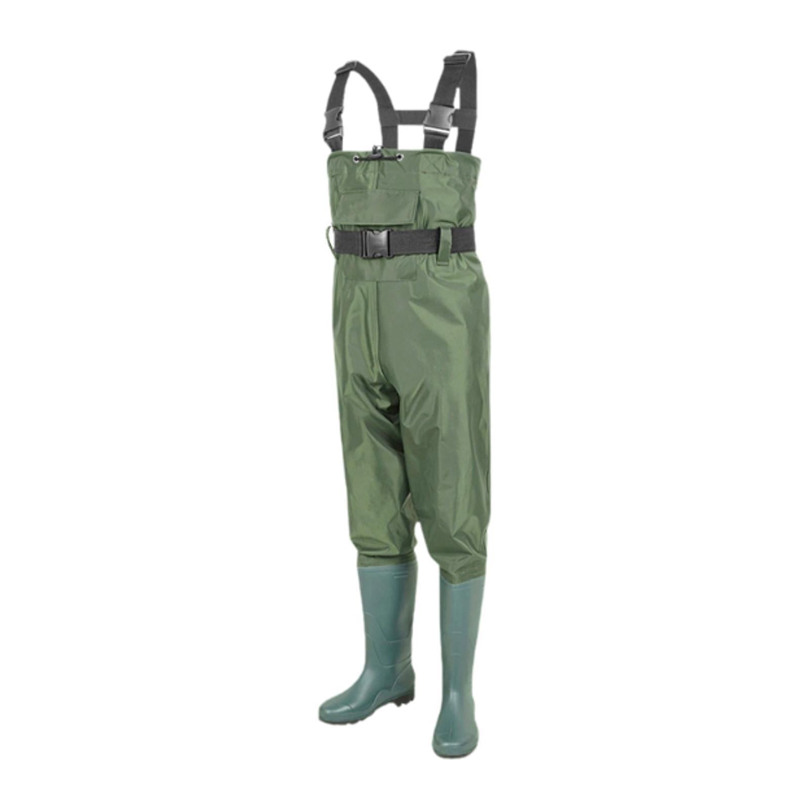 Magideal - Vadeadores De Pesca Con Botas Para Hombres Y Mujeres, Pantalones De Agua Antideslizantes, Vadeadores De Pecho, Pantalones De Vadeo Para Jardinería, Verde