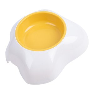 Ioensy - Comedero Para Perros Y Gatos Diseño De Yema De Huevo Cuenco De Plástico Desmontable Para Comida Para Mascotas Cuenco Individual