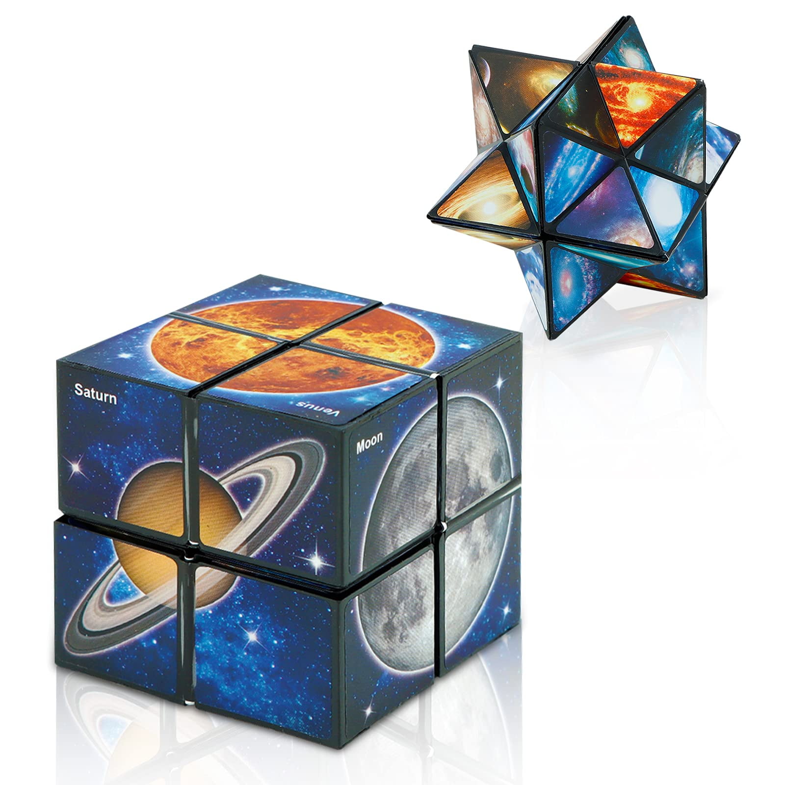 Euclidean Cube - Juego De Cubos Con Forma De Estrella Euclidiana Magic Cube 2 En 1 Para Niños Y Adultos