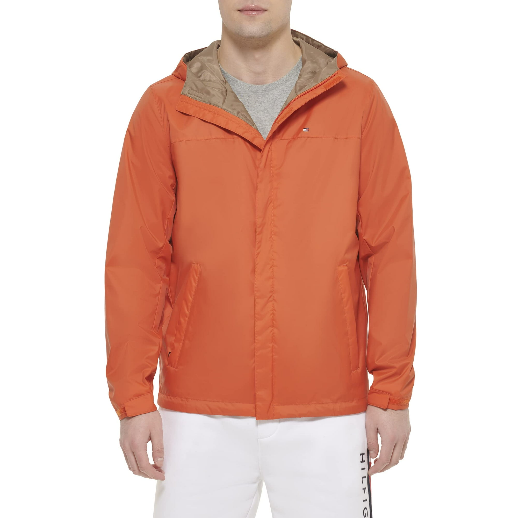 Chaqueta Tommy Hilfiger Ligera Impermeable Para Hombre Naranja