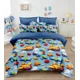 thumbnail image 1 of Cubrecama 5d Quilt De Verano 1.5 Plaza Tiernos Diseños Tf Azul Acero Aviones, 1 of 3
