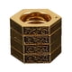 thumbnail image 2 of Anillo Hexagonal Geométrico Anillo Punk Gótico Banda Anillos De Dedo Apilables Gruesos Oro, 2 of 5