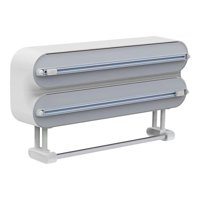 Magideal - Dispensador De Film Transparente, Soporte Para Almacenar Film De Alimentos, Cortador Multiusos Para Film Plástico. Gris