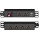 thumbnail image 1 of PDU para Rack GUITK 10'' 1U 6 Salidas con Protección contra Sobretensiones y 2 USB-A, 1 of 8