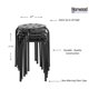 thumbnail image 5 of Conjunto de 5 taburetes Norwood 45 cm negro apilables, 5 of 6