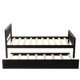 thumbnail image 4 of Cama doble con trundle, marco de cama de plataforma con cabecera y pie, para dormitorio pequeño espacio de vida, no se necesita muelle de caja, 4 of 6