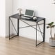 thumbnail image 2 of Mesa Escritorio Plegable de Metal y Madera Negro 100x50x75 cm, 2 of 6