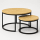 thumbnail image 1 of Mesa De Centro Duo Redonda Madera Brillante Estilo Moderno, 1 of 7