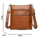 thumbnail image 2 of Bolsos cruzados para mujer, pequeños bolsos cruzados de piel auténtica para mujer, bolsos de hombro cruzados con múltiples bolsillos con cremallera, 2 of 6