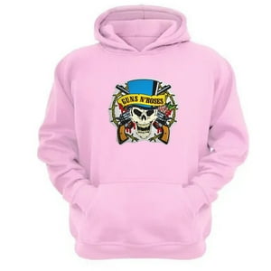 Genérico - Polerón Canguro Guns N´ Roses Rosa Talla M Unisex