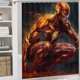 thumbnail image 5 of Hombre Flash Flashman theme 4 piece Shower Curtain Set With Rugs Waterproof Bathroom Decor Set Includes Bath Mat U shaped Rug Toilet Lid Cover And Curtain With Hooks, 5 of 6