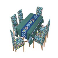 Decoideasemi - Juego De Mantel Más 6 Fundas De Sillas