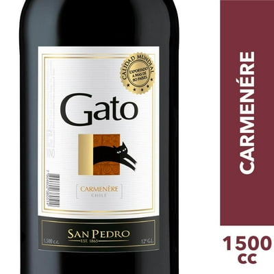 Vino Tinto Carmenere Botellón Botella 1,5 L Gato