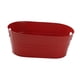 thumbnail image 3 of Cubo de hielo galvanizado ovalado para bebidas, lata rústica para fiestas, cubo para vino, cubo para cerveza, para enfriar vino, champán, cócteles, ba rojo, 3 of 5