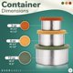 thumbnail image 2 of Contenedores de Alimentos Everusely Juego de 3 Acero Inoxidable Herméticos, 2 of 8