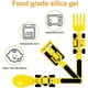 thumbnail image 3 of Juego de utensilios de comedor para niños creativos, tenedor y cuchara de construcción, utensilios y platos de construcción para niños pequeños, tenedores y cucharas (1 juego), 3 of 7