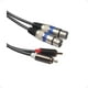 thumbnail image 2 of 1.5m Cable Audio Profesional Djs 2 Xlr Plug A 2 Rca, 2 of 4