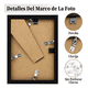 thumbnail image 3 of Pack 5 Marco Para Foto Belug Portaretrato Decoración A4 Cuadro negro, 3 of 5
