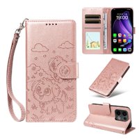 Funda Billetera Foxdock Compatible Con Oppo Reno 14F 5G, Diseño Perrito Tierno, Ranuras Para Tarjetas Y Soporte Plegable