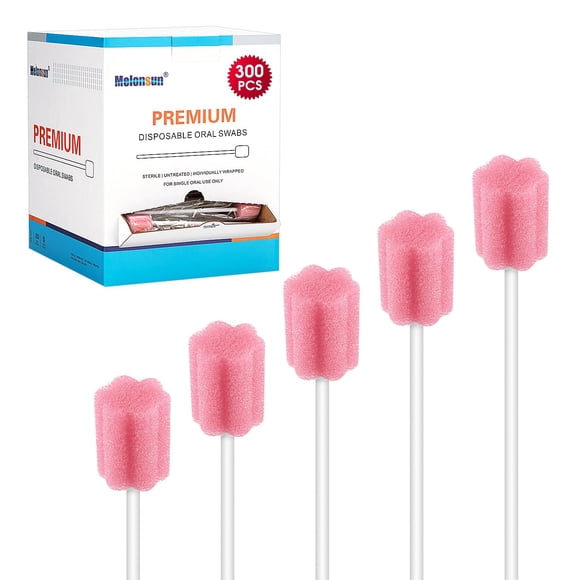 Hisopos Orales Melonsun 300 Piezas Sin Sabor y Estériles Desechables
