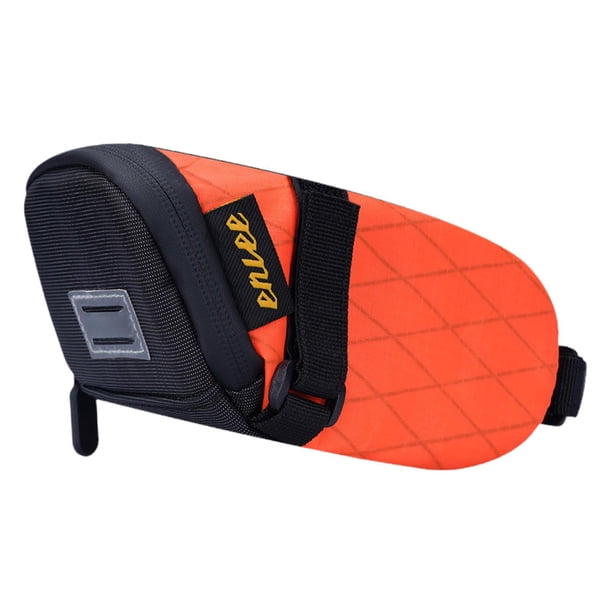 Bolsa para SILLÍN de bicicleta, resistente al agua, a prueba de polvo, bolsa trasera portátil para bicicleta debajo del asiento, para montar en bicicl Naranja