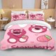 thumbnail image 1 of Strawberry Bear Duvet Cover Pillowcase, Cute Home Room Bedroom Decoration, Bedding Set, Boy Girl Gift Queen Double Bed Bed Sheets, 1 of 5