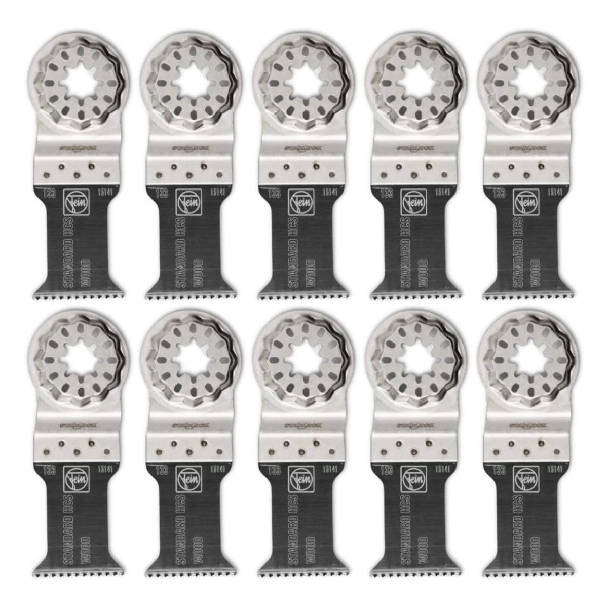 Hoja De Sierra Fein Starlock E-cut Standard Para Madera De 35 Mm, Paquete De 10
