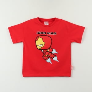 Polera Manga Corta Niño Rojo Iron Man Spidey Marvel