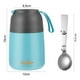 thumbnail image 2 of Termo Comida Acero Inoxidable 650ml Azul Rosa Cuchara Incluida, 2 of 2