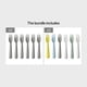 thumbnail image 1 of 6pcs Kids Plastic Forks Attractive Nordic Macaroons BPA Free Utensils, For 1-12 Years Old Baby And Children, 1 of 5