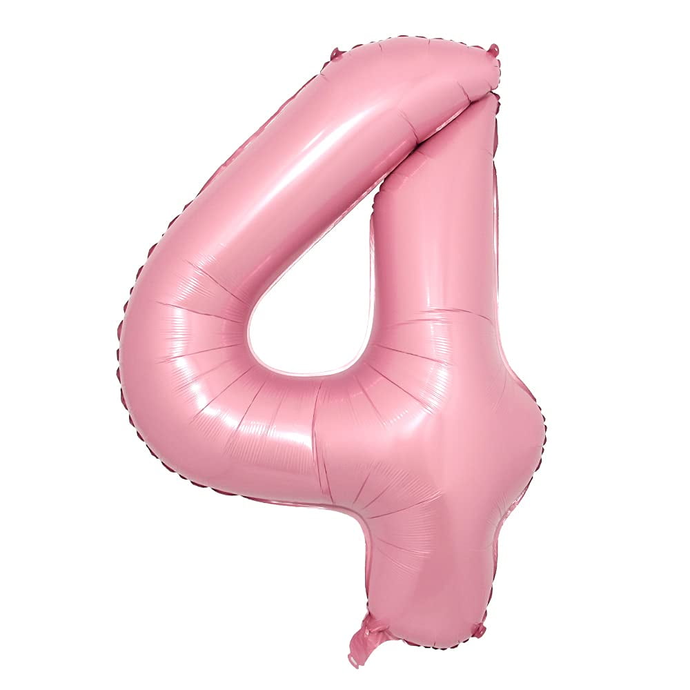 Ruiansi - Globos Con Números Ruinasi, 16 Cm, Papel De Aluminio Rosa Para Decoración De Fiestas