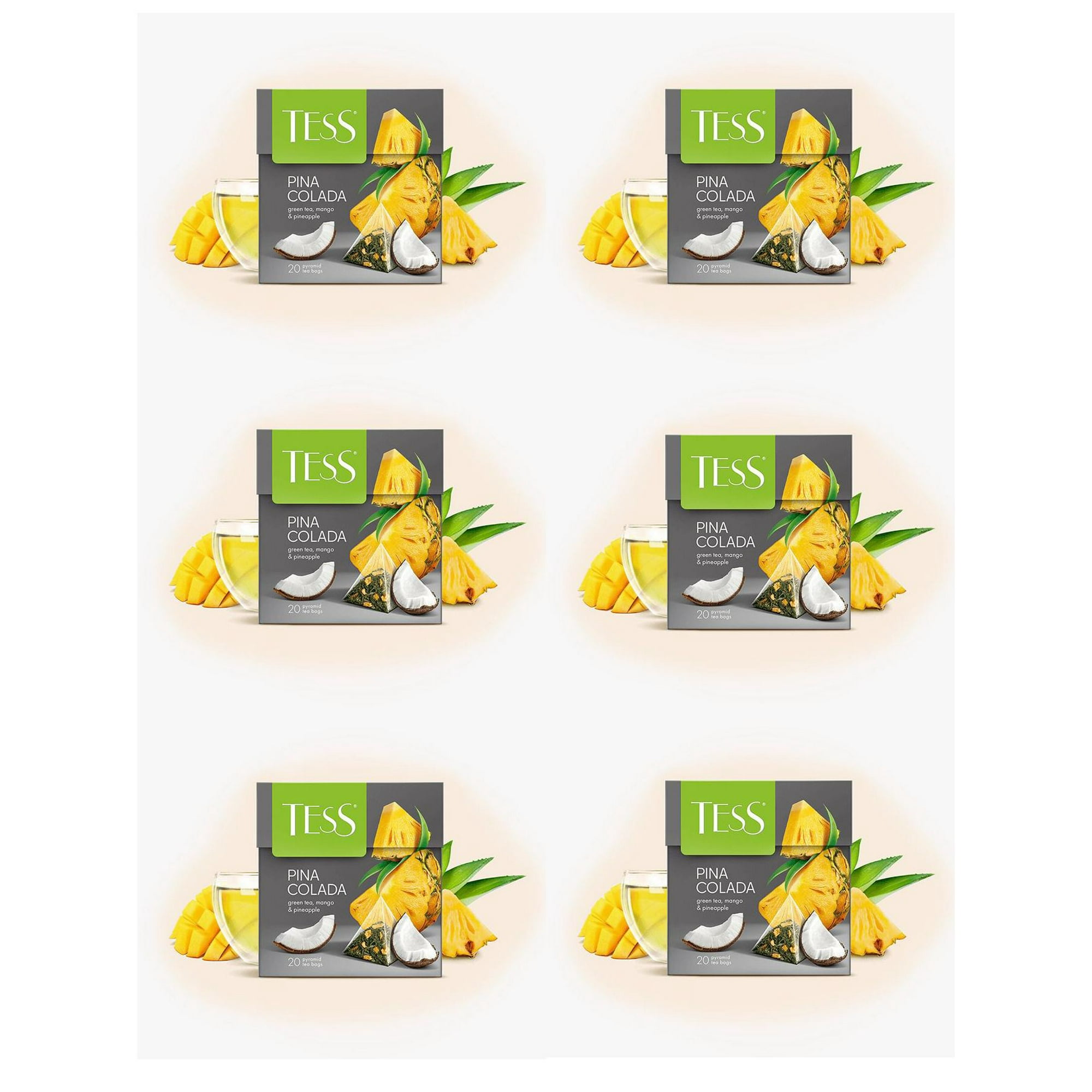 Pack 6 Té Tess Piña Colada