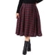thumbnail image 1 of Agnes Orinda Conjuntos de Halloween Falda de Navidad Vintage de Colegio para Mujer de Talla Grande con Cuadros de Cintura Alta Casual para Fiesta Línea A con Bolsillos 3X Rojo, 1 of 6