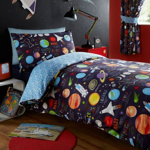 Set Funda Nórdica Milsleep Azul Espacio Exterior Planetas Twin