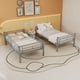 thumbnail image 2 of Twin Over Twin Metal Bunk Bed for Kids Boys Girls,Metal Structure Bedframe with Ladders & Guardrail,Convertible 2 Beds,No Spring Box Required, 2 of 3