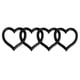 thumbnail image 4 of Pegatinas De Repuesto Para Maletero Trasero De Corazón Pegatina Para Exterior De Coche Insignia Color Negro Mate, 4 of 5